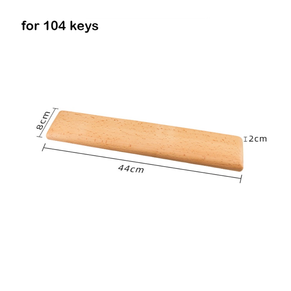 Wrist Rest Wood - ที่วางข้อมือไม้สำหรับคีย์บอร์ด ออกแบบตามหลักสรีรศาสตร์ ป้องกันคราบสกปรก แผ่นรองฝ่ามือ ทำจากไม้วอลนัท สำหรับคีย์บอร์ดแบบกลไก