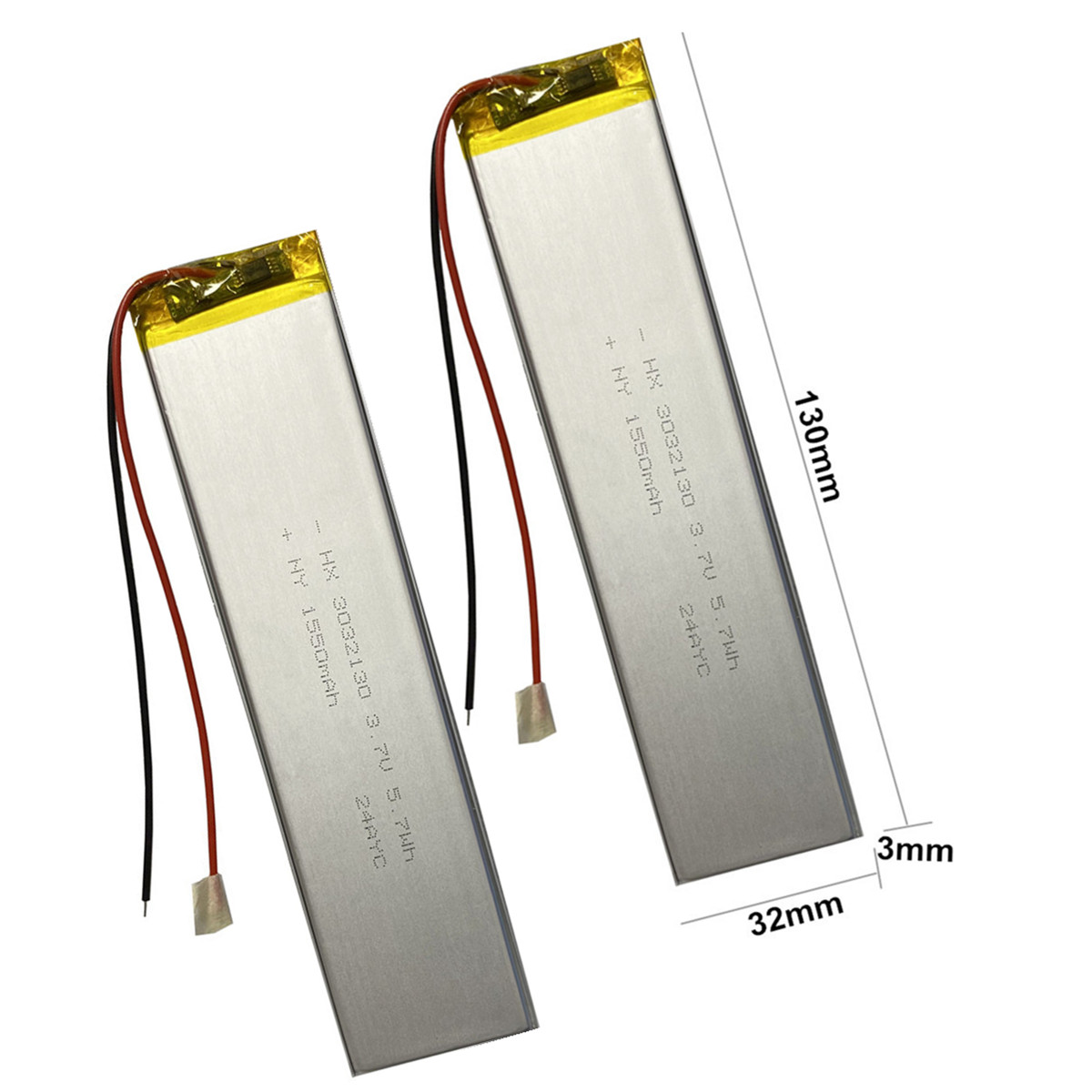 Gaming Keyboard Tester - 2 ชิ้น/ล็อต 3032130 3.7V 1800mAh แบตเตอรี่ลิเธียมโพลิเมอร์ลิโปสำหรับคีย์โครน