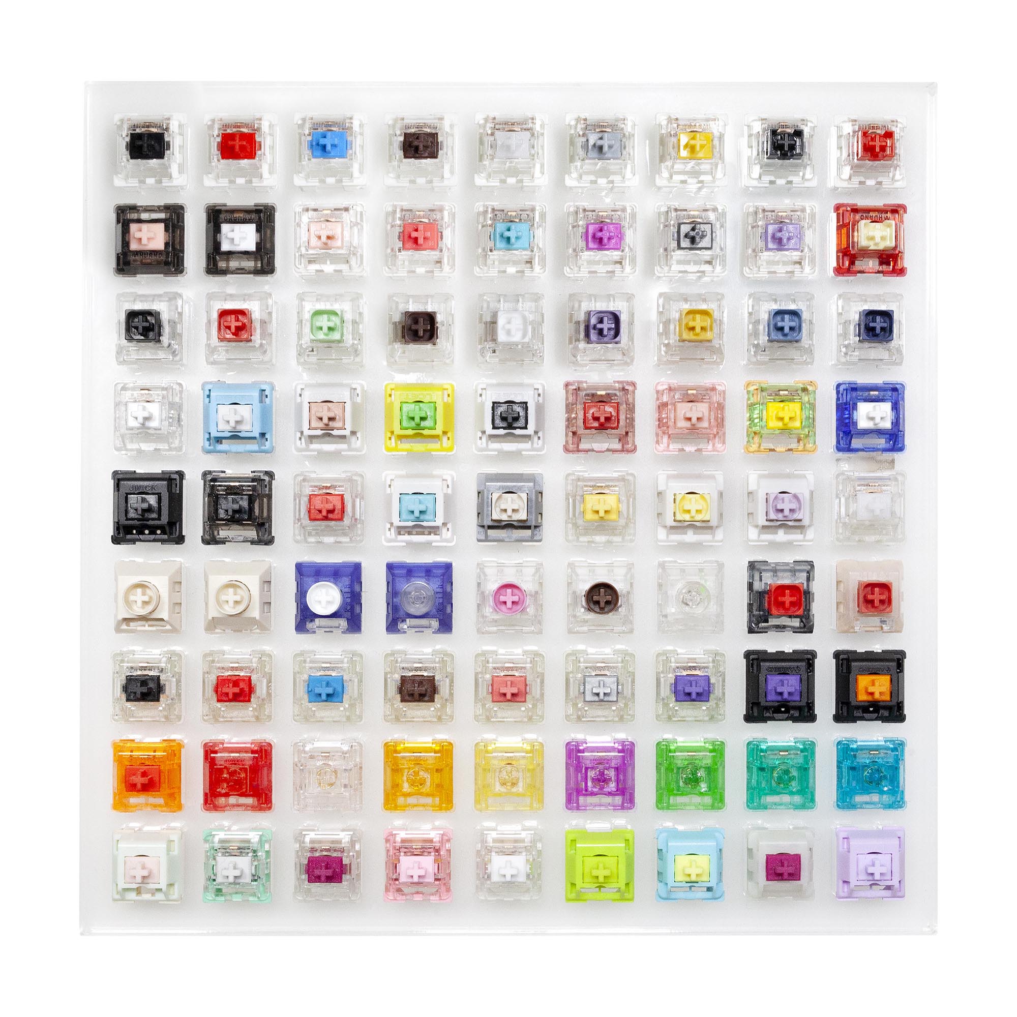 Gaming Keyboard Tester - ใหม่81สวิทช์เครื่องทดสอบฐานอะคริลิค Blank Keycaps สำหรับแป้นพิมพ์ Cherry Kailh