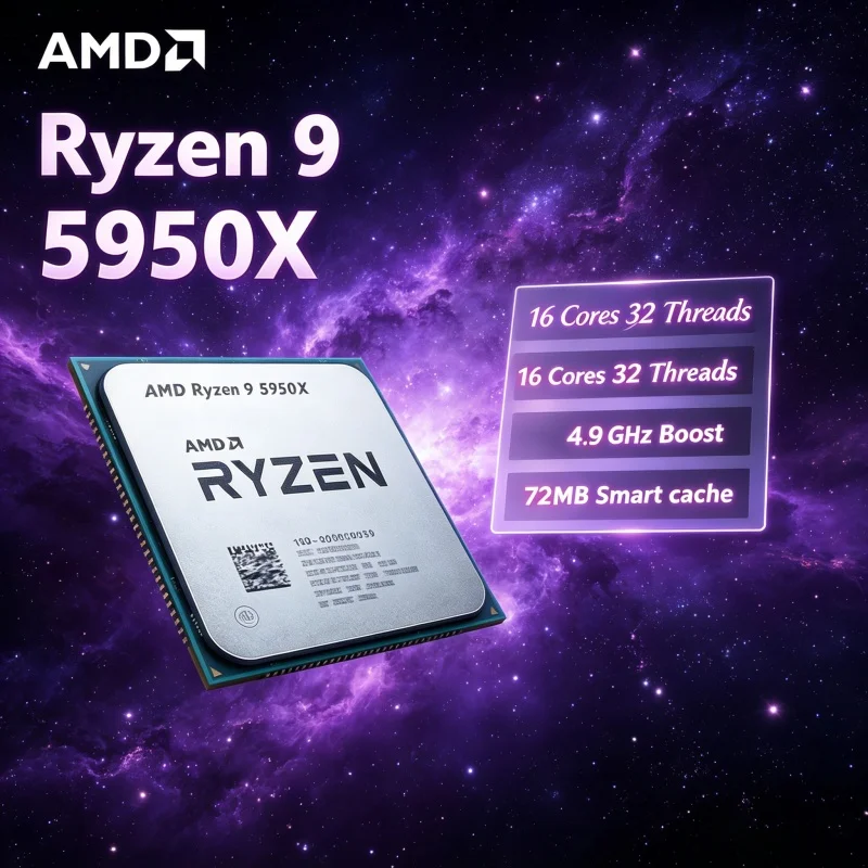 Amd Cpu Ryzen 9 - AMD Ryzen 9 5950X ซีพียูเดสก์ท็อป แคชขนาดใหญ่