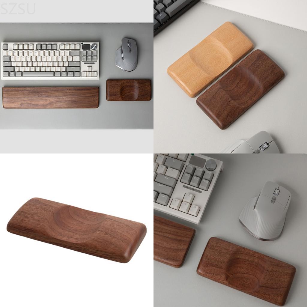 Wrist Rest Wood - ที่วางข้อมือเมาส์ไม้ SZSU พร้อมการออกแบบตามหลักสรีรศาสตร์รูปแบบวินเทจสำหรับความสะดวกสบายในสำนักงานและการเล่นเกม