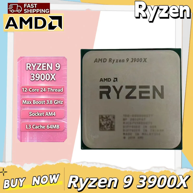 Amd Cpu Ryzen 9 - โปรเซสเซอร์เดสก์ท็อป AMD Ryzen 9 3900X 12C