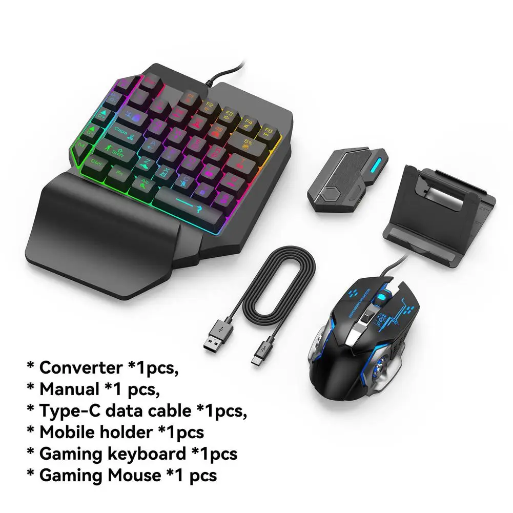 Keyboard Mouse Bundle Gaming - ใหม่ Mobile Game Converter คีย์บอร์ดเมาส์ชุดเล่นเกม Single