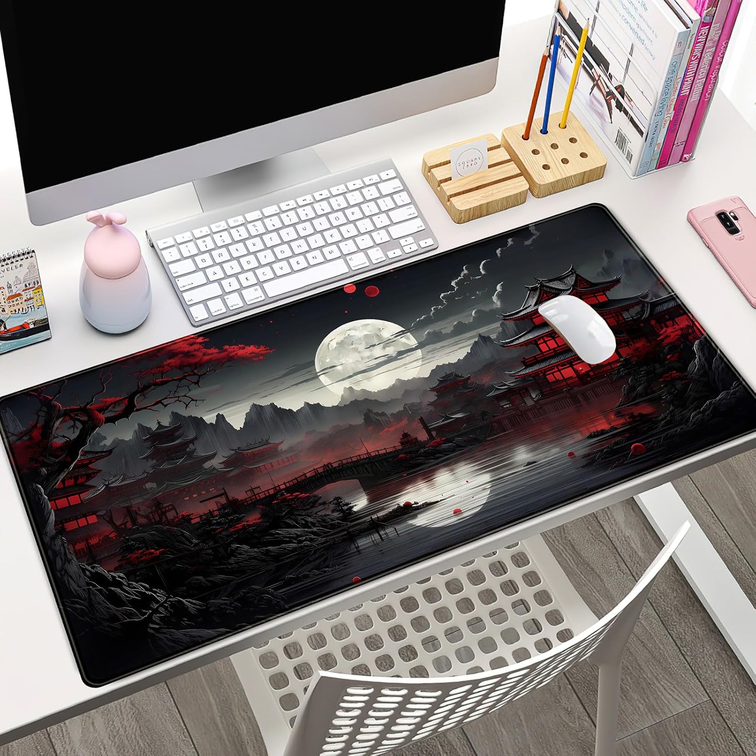 ญี่ปุ่นโต๊ะRiverside Full Moon - Gaming Keyboard Mouse บทวิจารณ์และราคา