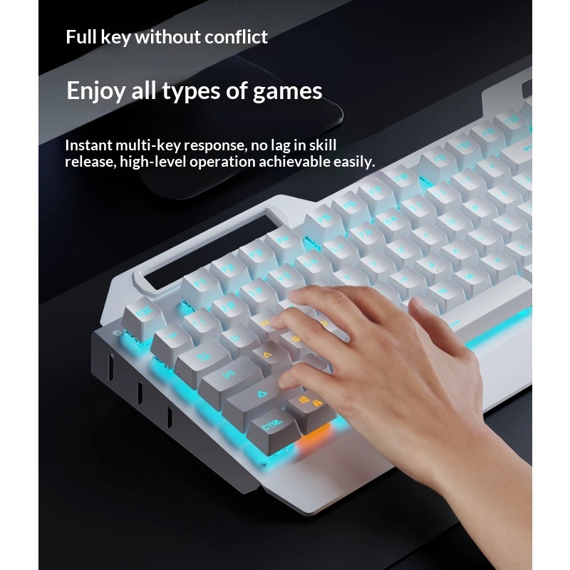 ชุดคีย์บอร์ดเกมมิ่งไร้สาย Ewea - Keyboard Gaming Blue Switch บทวิจารณ์และราคา