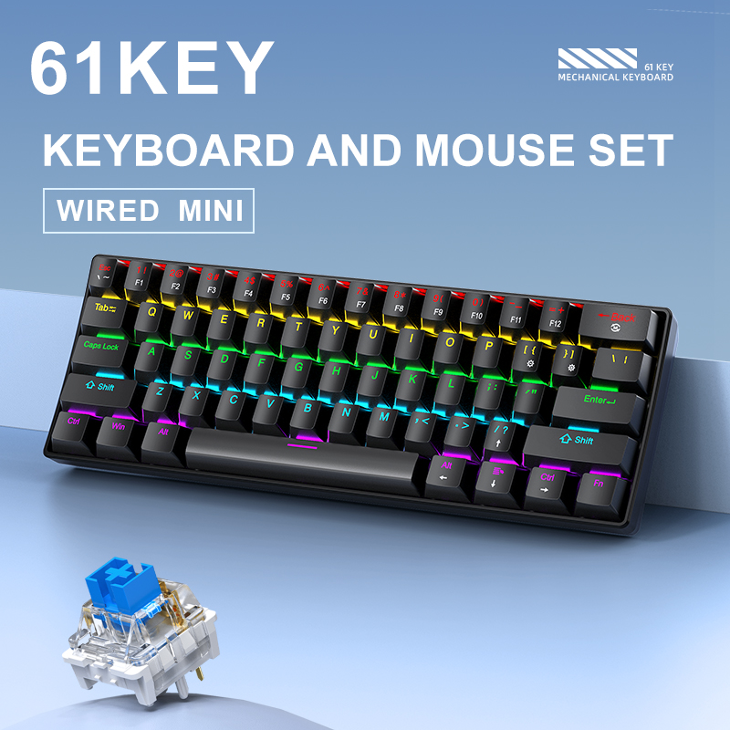 APAYADO K61 Mini Mechanical Ke - Keyboard Gaming Blue Switch บทวิจารณ์และราคา