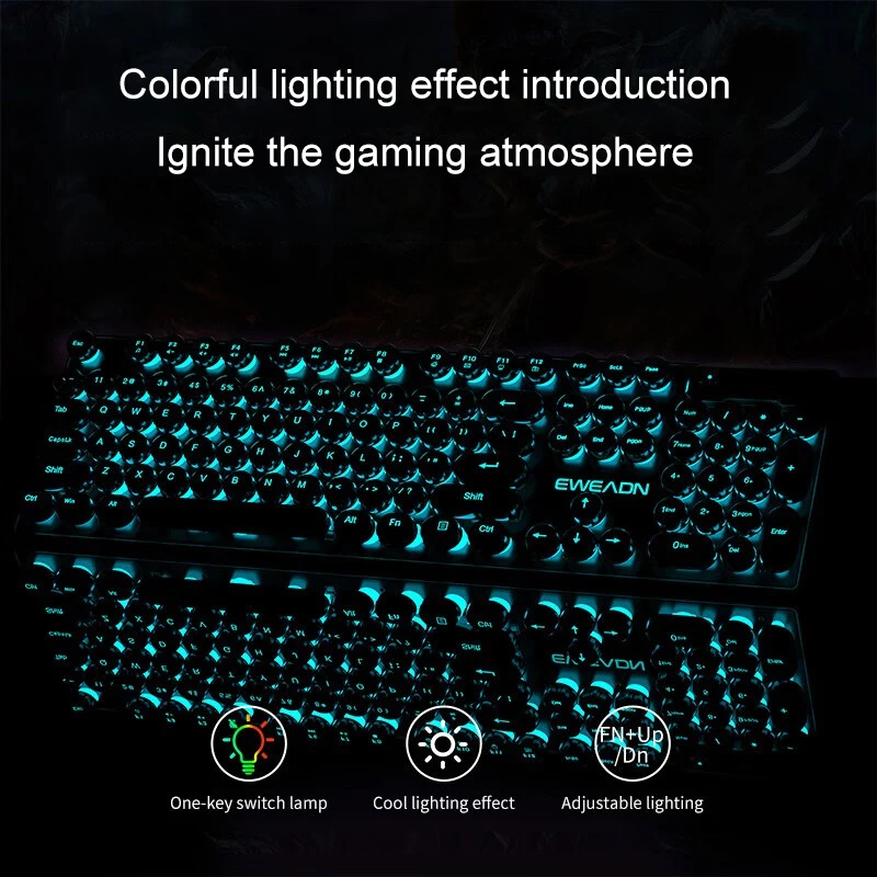 ชุดคีย์บอร์ดและเมาส์สไตล์เรโทร - Gaming Keyboard Mouse บทวิจารณ์และราคา