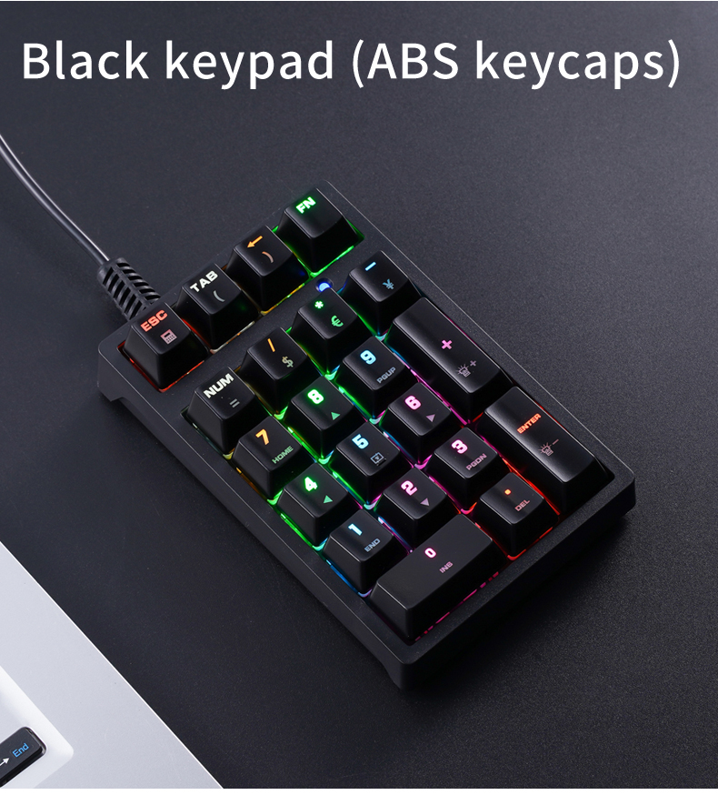 T21 แป้นพิมพ์ตัวเลขขนาดเล็ก RG - Keyboard Gaming Blue Switch บทวิจารณ์และราคา