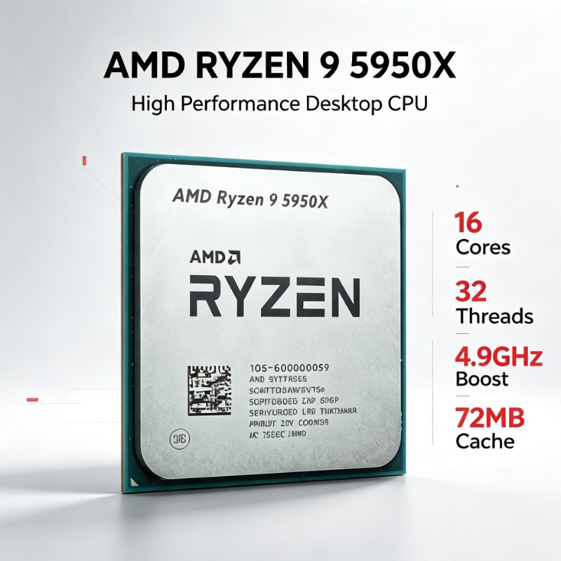 AMD Ryzen 9 5950X 16 คอร์ 32 เ - Amd Cpu Ryzen 9 บทวิจารณ์และราคา