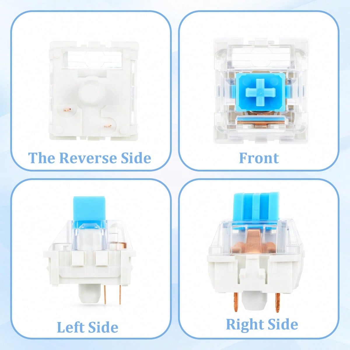 สวิตช์สีน้ำเงินแบบใช้งานได้จริ - Keyboard Gaming Blue Switch บทวิจารณ์และราคา