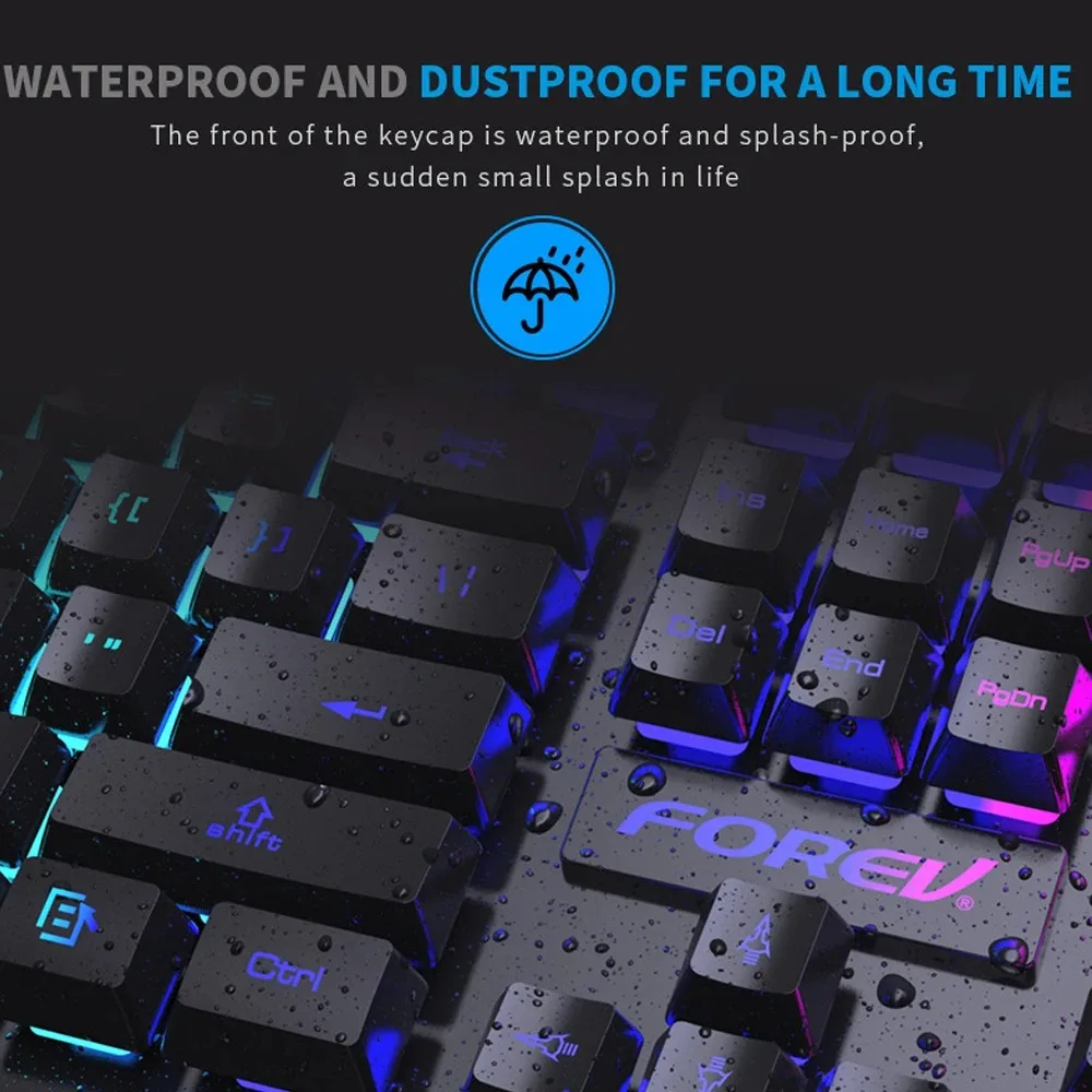 104 คีย์แบ็คไลท์คีย์บอร์ดแบบมี - Keyboard Mouse Bundle Gaming บทวิจารณ์และราคา