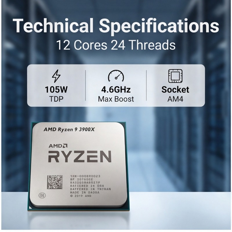 โปรเซสเซอร์ Ryzen 9 3900X สำหร - Amd Cpu Ryzen 9 บทวิจารณ์และราคา